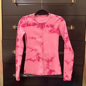Proenza Schouler Pink Tie-Dye Long Sleeve Top